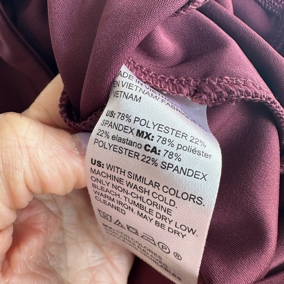 Soma Womens Nonstop Legging Cabernet Pockets Activewear Athleisure size L - Picture 5 of 5